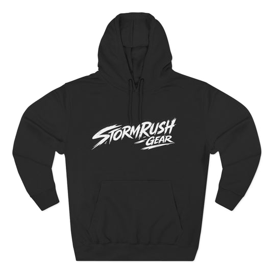 Hoodie - "StormRush Gear: Happiness Isn't For Sale" Motorcycle Fleece Hoodie