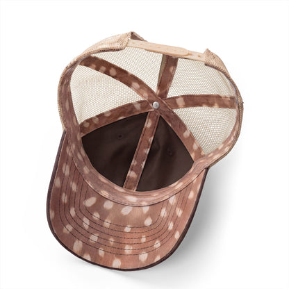 Women's Washed Mesh-Back Cap with pony tail opening