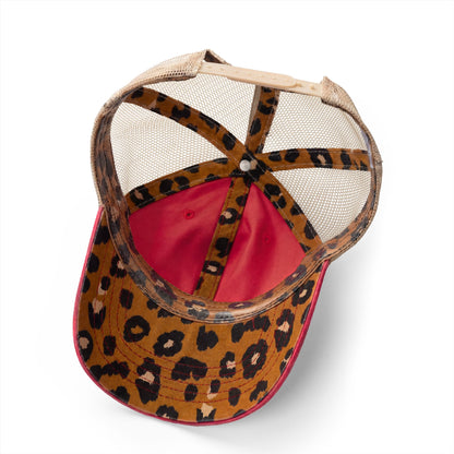 Women's Washed Mesh-Back Cap with pony tail opening