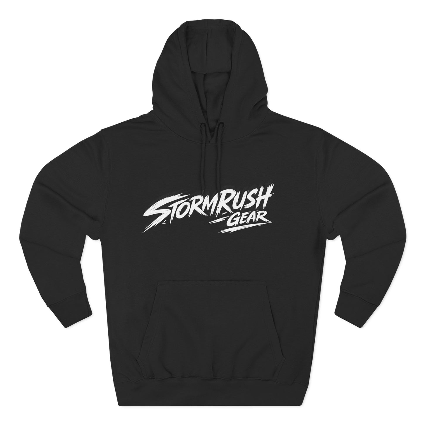 Hoodie - "StormRush Gear: Happiness Isn't For Sale" Motorcycle Fleece Hoodie