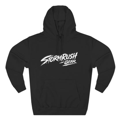 Hoodie - "StormRush Gear: Happiness Isn't For Sale" Motorcycle Fleece Hoodie