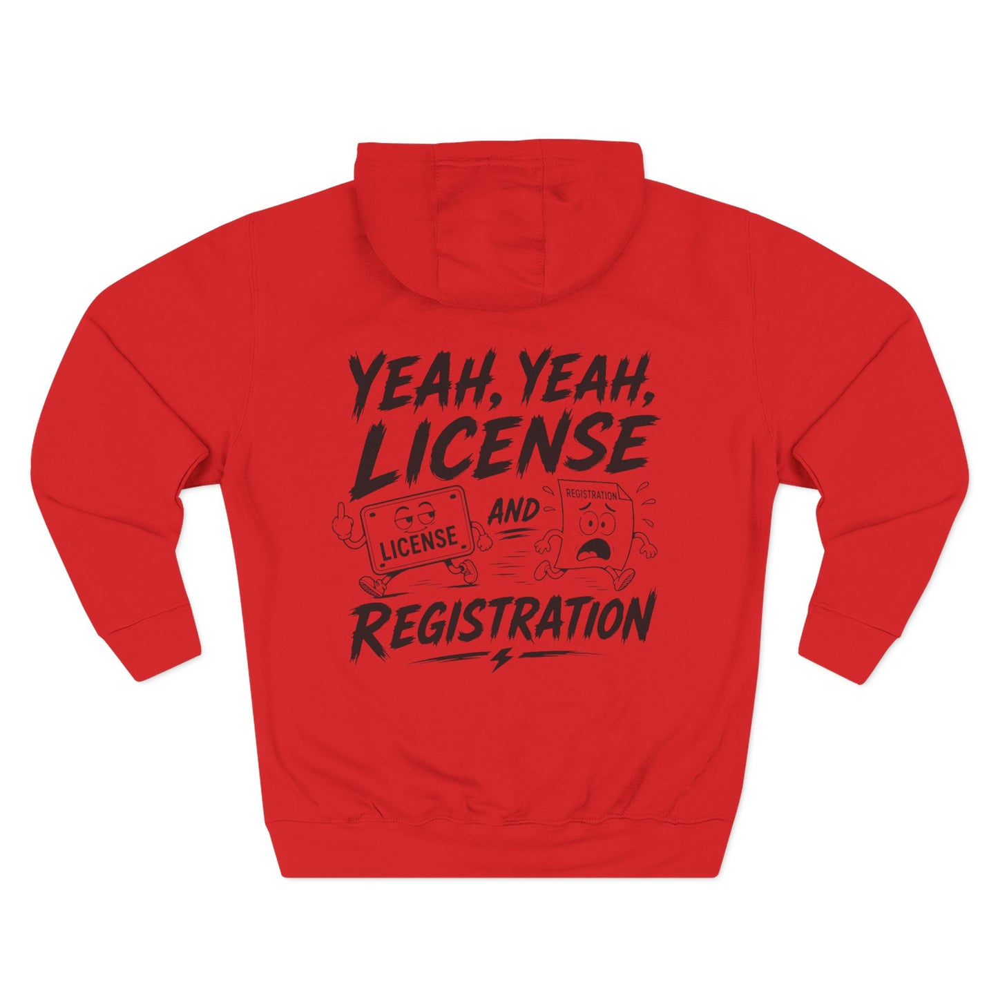 License and Registration— Three-Panel Fleece Pullover