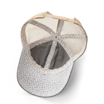 Women's Washed Mesh-Back Cap with pony tail opening