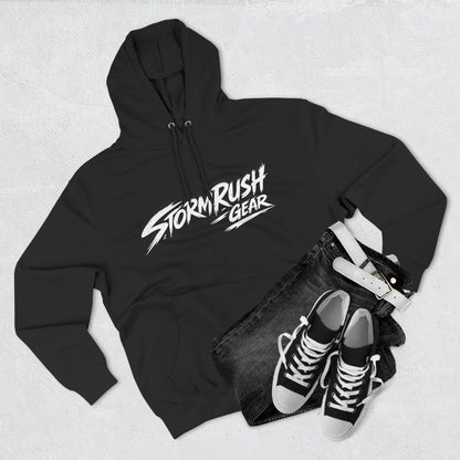 Hoodie - "StormRush Gear: Happiness Isn't For Sale" Motorcycle Fleece Hoodie