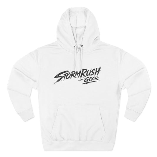 Hoodie - "StormRush Gear: Happiness Isn't For Sale" Motorcycle Fleece Hoodie